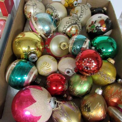 Vintage Glass Christmas Ornament Lot