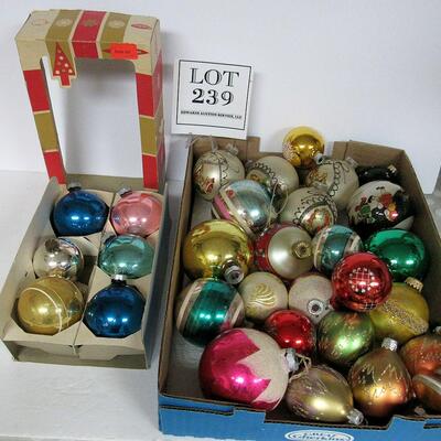 Vintage Glass Christmas Ornament Lot