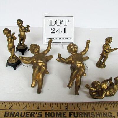 Lot of Older Plastic Angel Ornaments and Figures, 3 Italy, 3 Unmarked