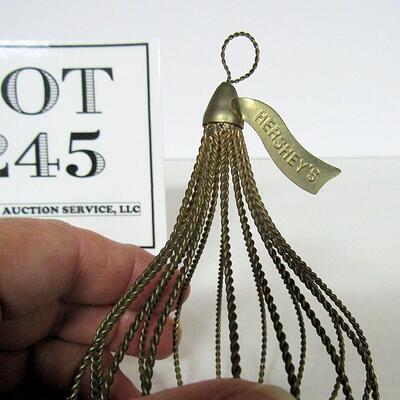 Brass Hershey's Kiss Christmas Ornament