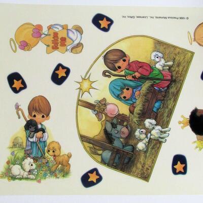 1996 Precious Moments Christmas Window Clings