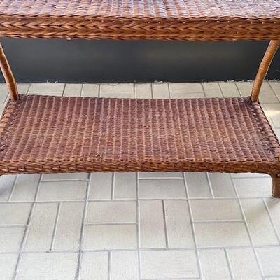 LOT#12P: Wicker Hall Table
