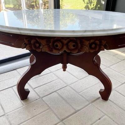 LOT#13P: Victorian Style Marble Top Table