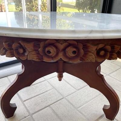 LOT#13P: Victorian Style Marble Top Table