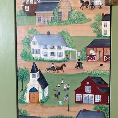 LOT#22D: Signed Hand Painted Cabinet