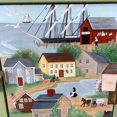 LOT#22D: Signed Hand Painted Cabinet