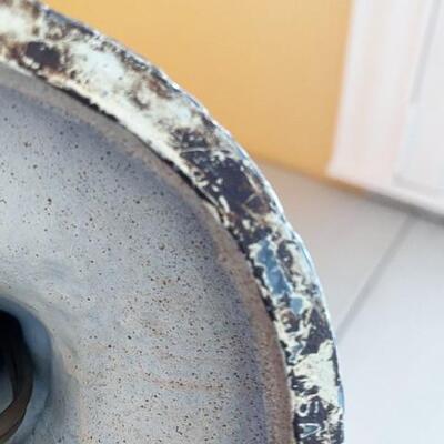 LOT#28D: Reverse Painted Bronze Boudoir Lamp