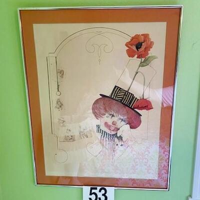 LOT#53B2: Clown Print