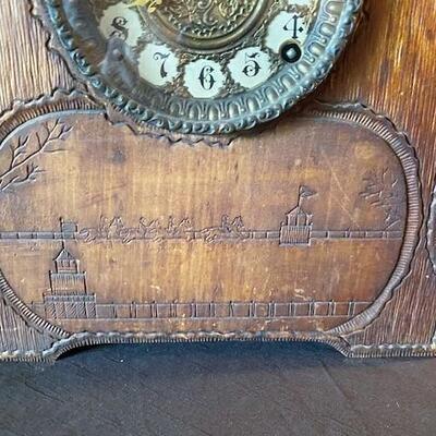 LOT#80D: Arts and Crafts Style Corsey Clock
