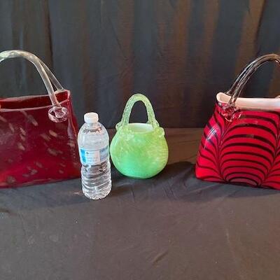 LOT#90D: Art Glass Purse Lot