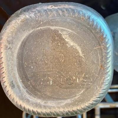 LOT#109D: Vintage Milk Bottles in Caddy