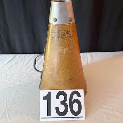 LOT#136D: Vintage Thomas Hall & Sons Megaphone