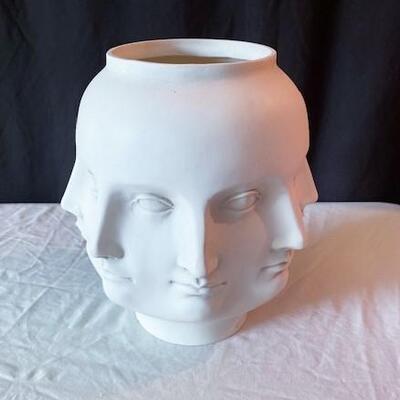 LOT#138D: Contemporary Faces Vase