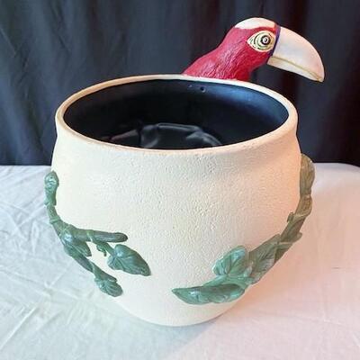 LOT#144D: Signed Toucan Planter