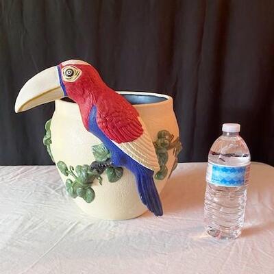 LOT#144D: Signed Toucan Planter