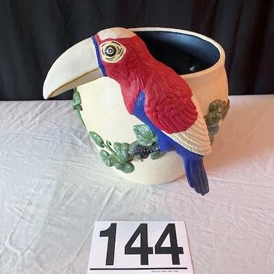 LOT#144D: Signed Toucan Planter