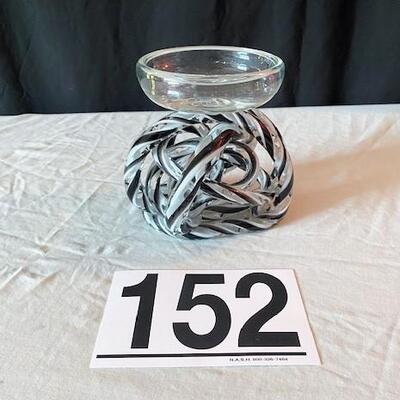 LOT#152D: Murano Style Pedestal Dish