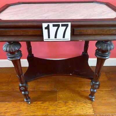 LOT#177L: Victorian Marble Top Table