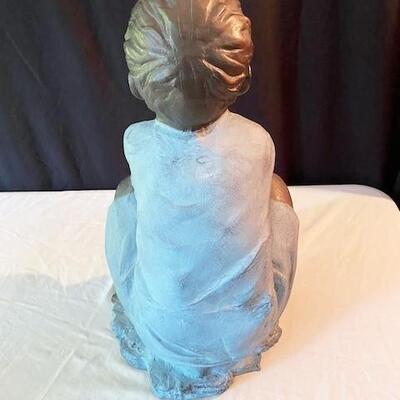 LOT#189L: Boy with Frog Statue