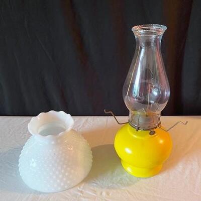 LOT#193L: P & A Yellow Oil Lamp
