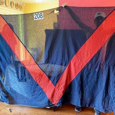 LOT#208L: Large WWII VJ Flag (Victory over Japan)