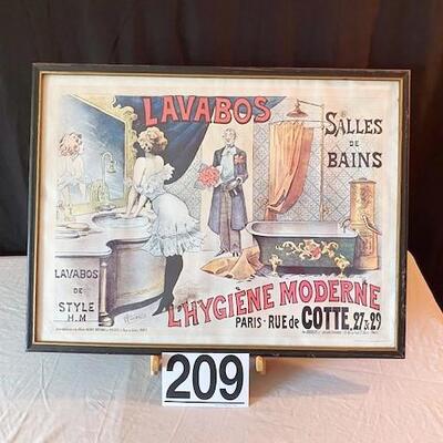 LOT#209MB: 1901 A. Houbras Print