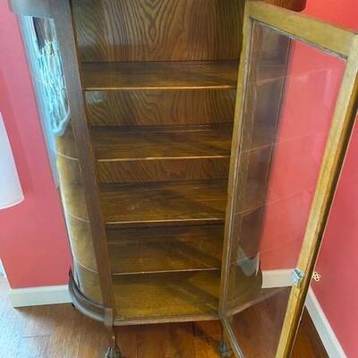 LOT#214L: Oak Bowfront Cabinet