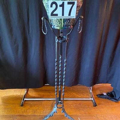 LOT#217L: Ribbon Steel Plant Stand