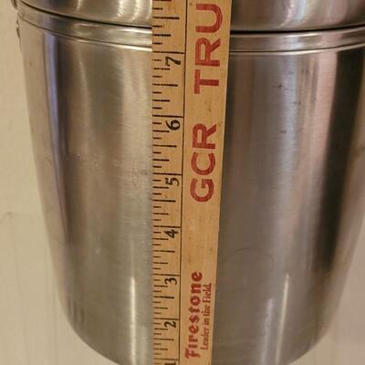 Lot 22: Vintage Mid Century Modern Stainless Steel- Butler-  Ice Bucket