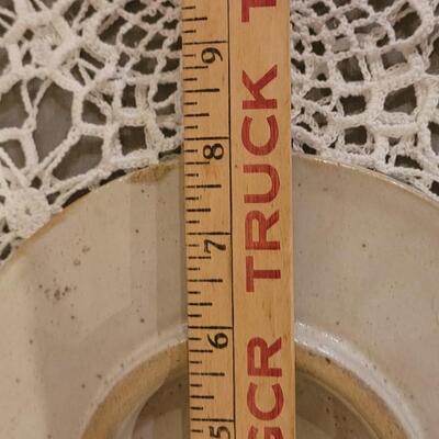 Lot 23: (2) Antique Butter Churn Stoneware Crock Lids