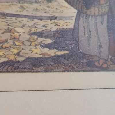 Lot 27: 1937 T.M. CLELAND "Autumn" Print Pencil Signed