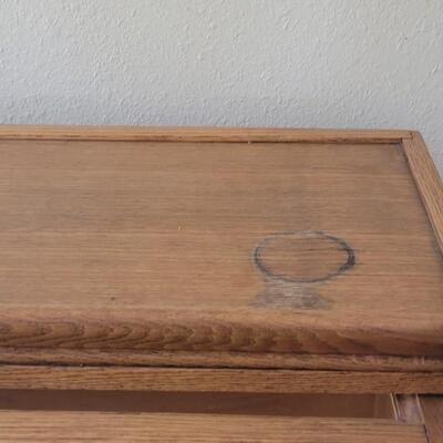 Lot 28: Antique Oak Barrister Book Case