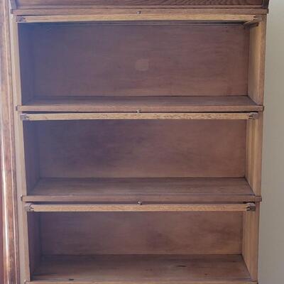 Lot 28: Antique Oak Barrister Book Case