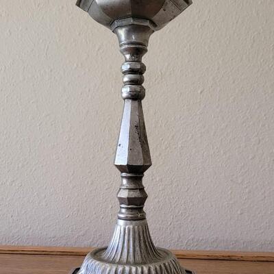 Lot 29: Antique Pewter Candleholder