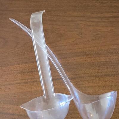 Lot 32: Mid Century Modern Reikes-Crisa Punch Bowl, 22 Cups, Original Glass Ladel and 2 Plastic Ladels & Cup Hooks
