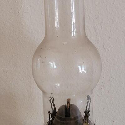 Lot 35: Antique Late 1800's Portuguese Dab Kerosene Lantern with Tall Chimney