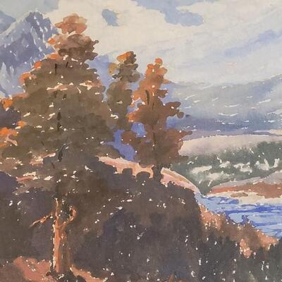 Lot 37:  E. F. HILL Original Watercolor
