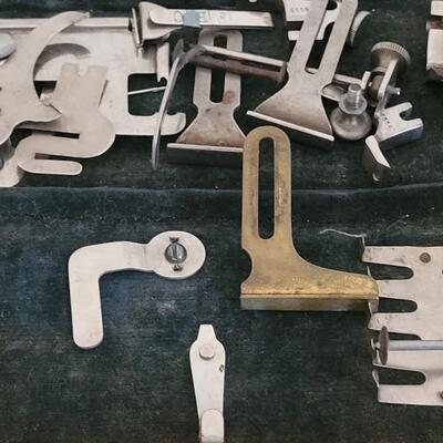 Lot 43: (2) Antique Fold Out Singer Sewing Machine Accessories Box - 1 with Accessories and 1 without