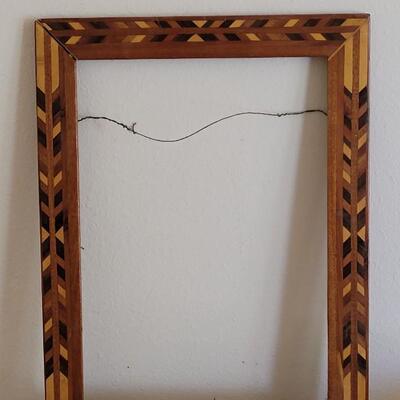 Lot 46: Vintage Wood Inlay Frame