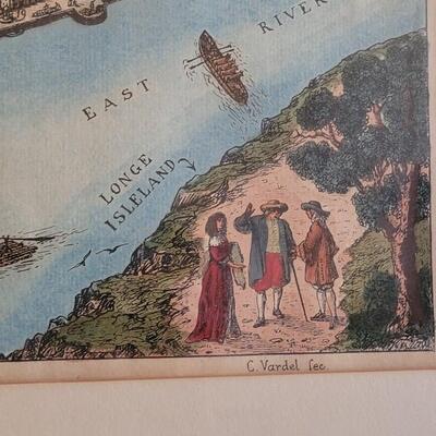 Lot 50: Antique Early 20th Century Map of New York in 1676