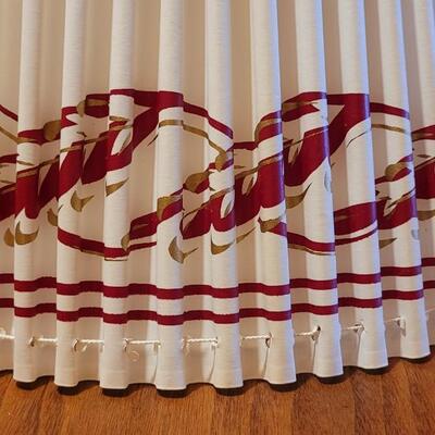 Lot 68: Vintage Cream and Wine Paper Lamp Shade