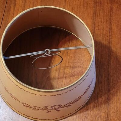 Lot 71: Vintage Small Paper Lamp Shade with Laurel Wreath Design