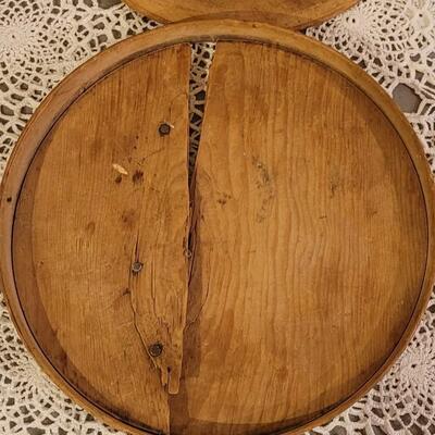 Lot 82: Antique Primitive Firkin Sugar Bucket (needs repair)