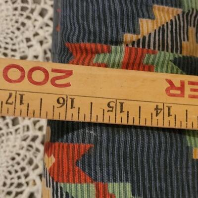 Lot 94: (4) Southwest Print Seat Cushions (one is missing ties)