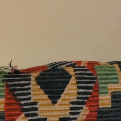 Lot 94: (4) Southwest Print Seat Cushions (one is missing ties)