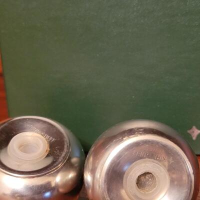 Lot 131: Mid Century Modern Kirk Stieff Pewter Salt & Pepper Shakers