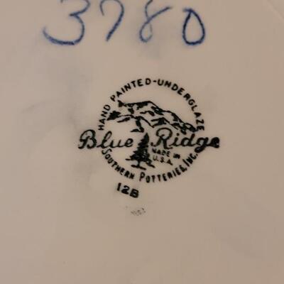Lot 145: Blue Ridge Apple China with Green Rim