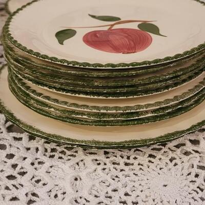 Lot 145: Blue Ridge Apple China with Green Rim