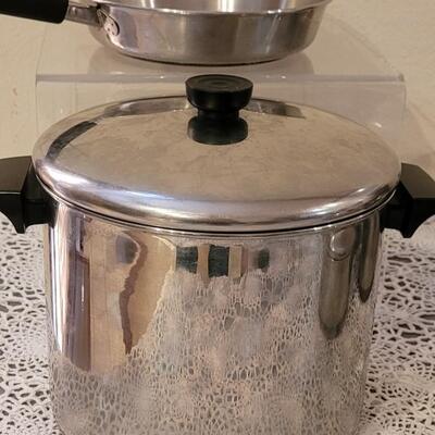 Lot 149: Copper Clad Revere Ware Pots & Pans Lot