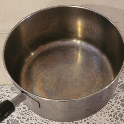 Lot 149: Copper Clad Revere Ware Pots & Pans Lot
